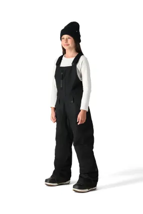 686 Girl's Sierra Insulated Bib Snowboard Bib Pants Black 2025