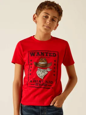 Ariat 10051429 Kids Wanted For Mischief T-Shirt Red