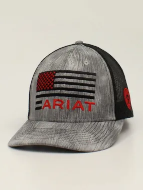 Ariat A300014206 Snapback Flag Shield Logo Cap Heathered Grey