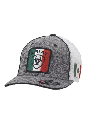 Ariat A300015106 Flexfit 110 Mexican Flag Logo Cap Grey