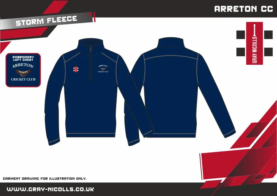 Arreton Cricket Club Adult's Navy Storm Thermo Fleece