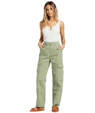 BILLABONG Women's Wall To Wall Denim Cargo Pants Army