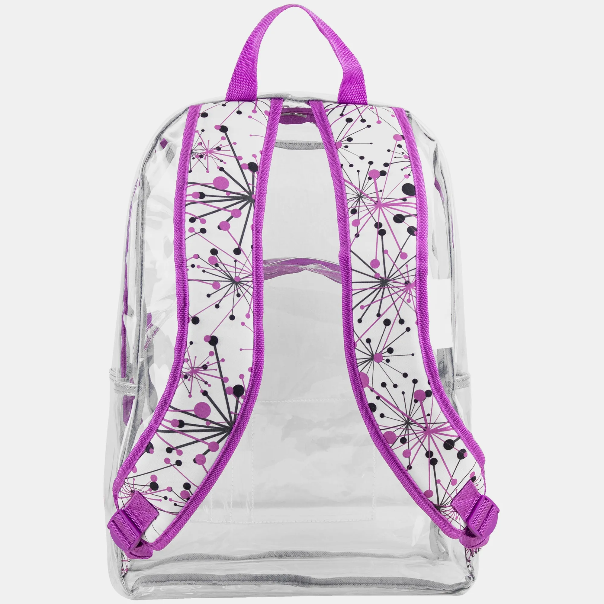 Clear Backpack with Printed Straps