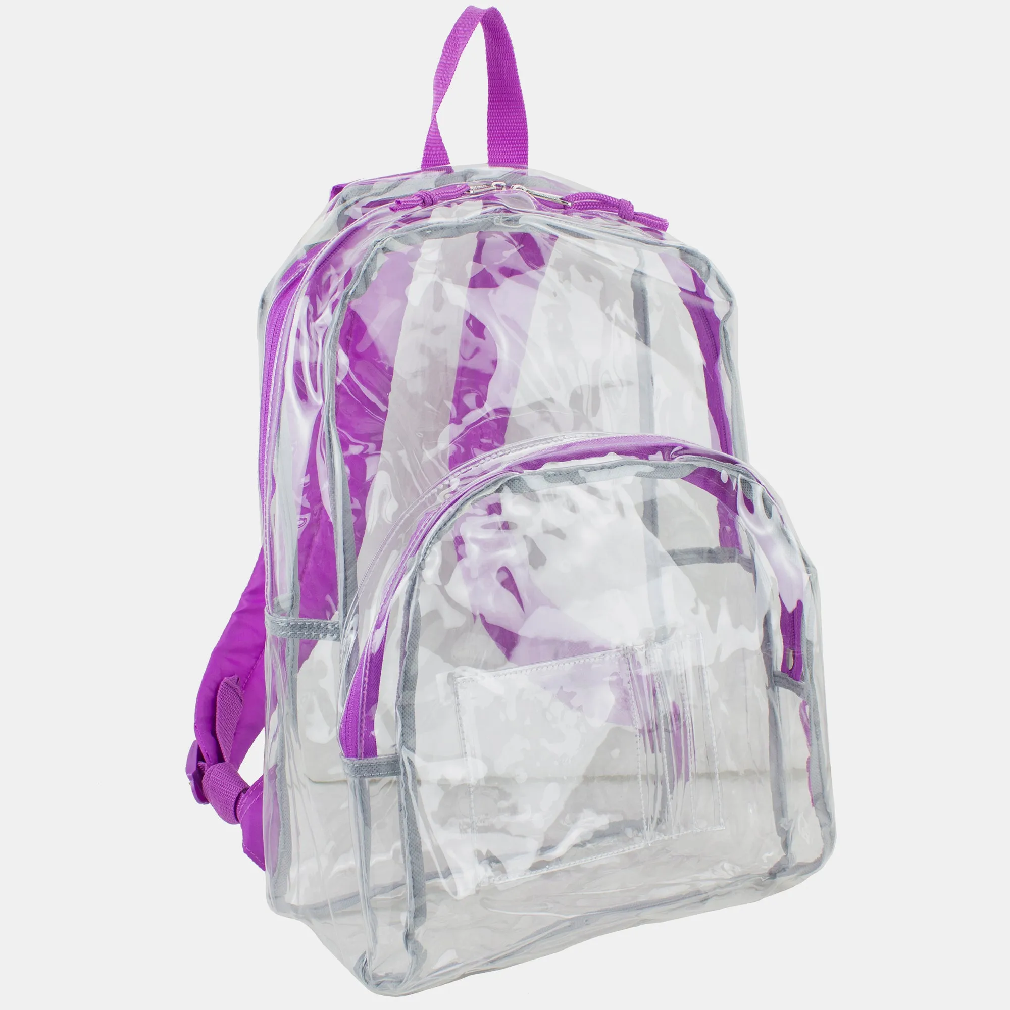 Clear Dome Backpack with Colorful Adjustable Padded Straps