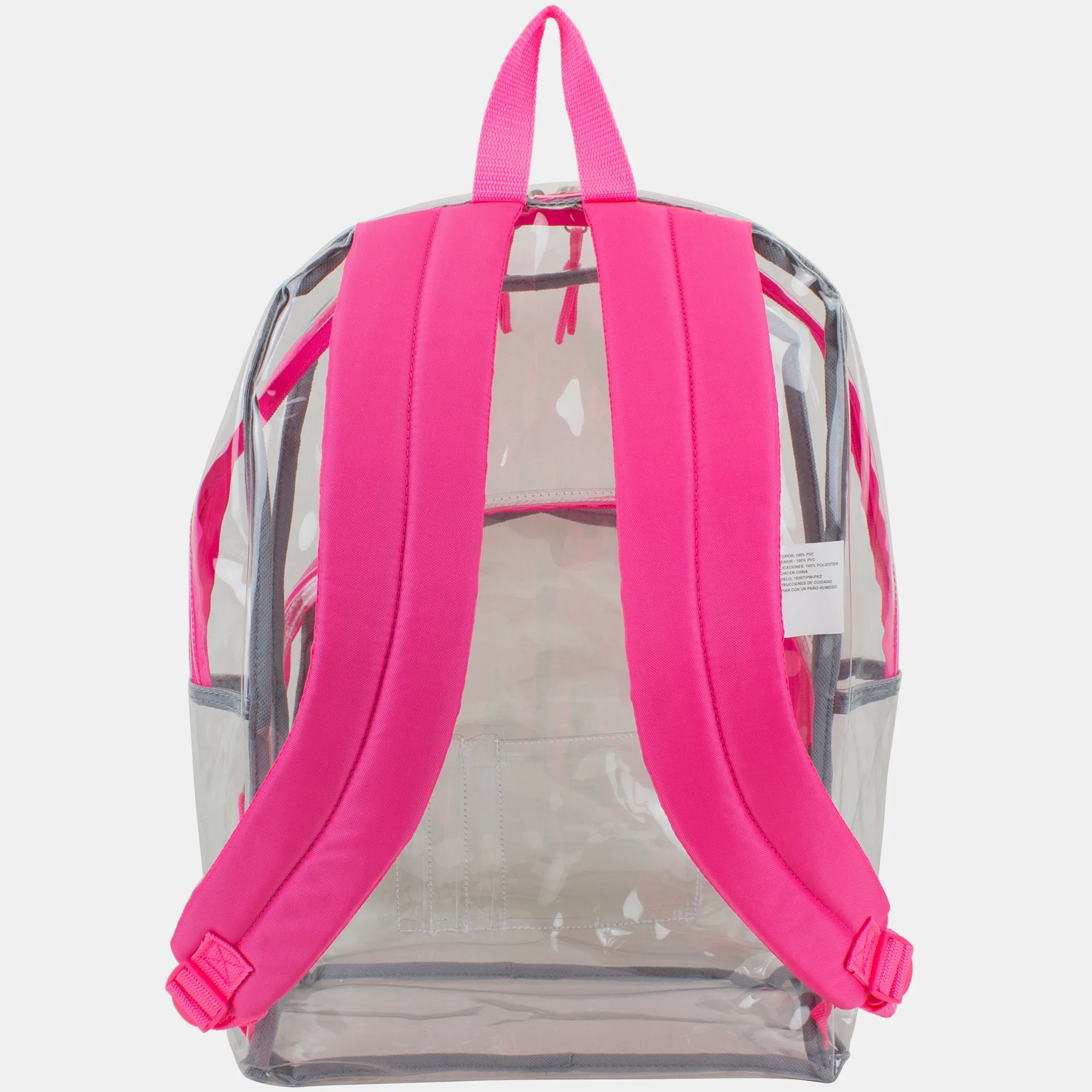 Clear Dome Backpack with Colorful Adjustable Padded Straps