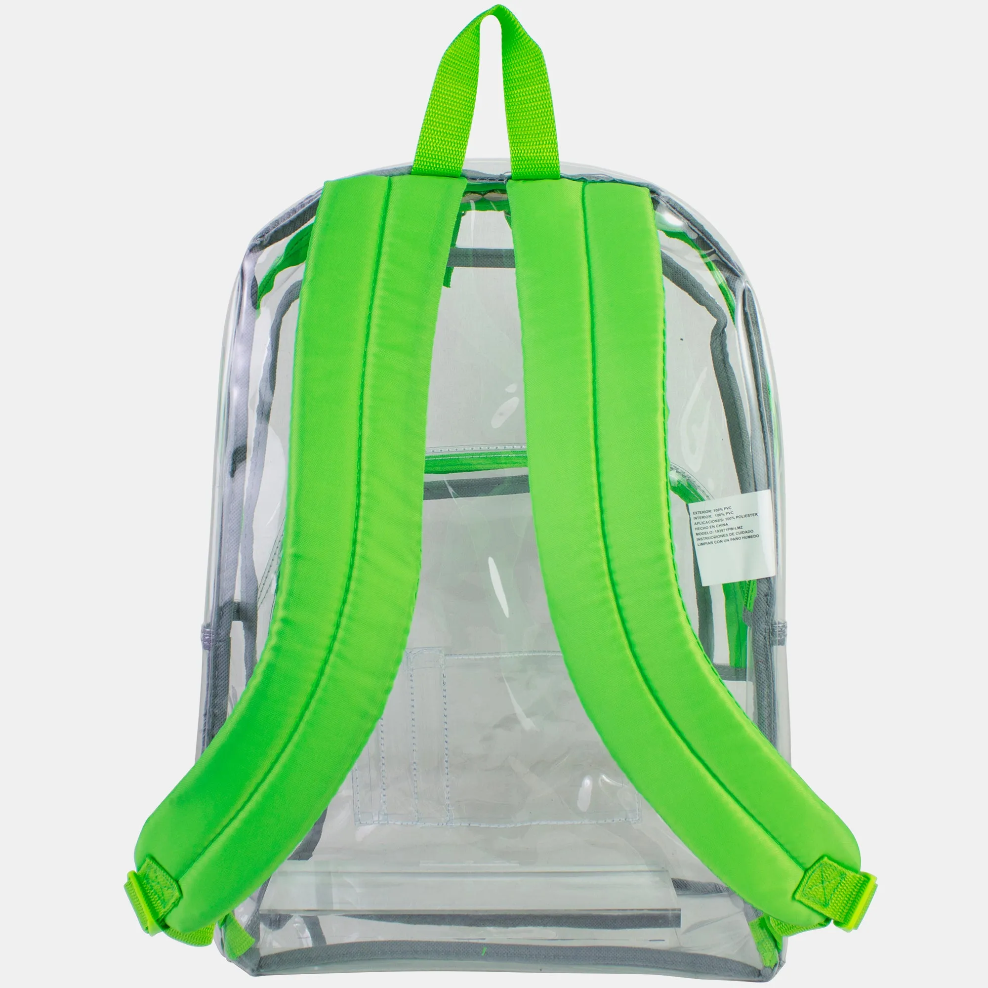 Clear Dome Backpack with Colorful Adjustable Padded Straps