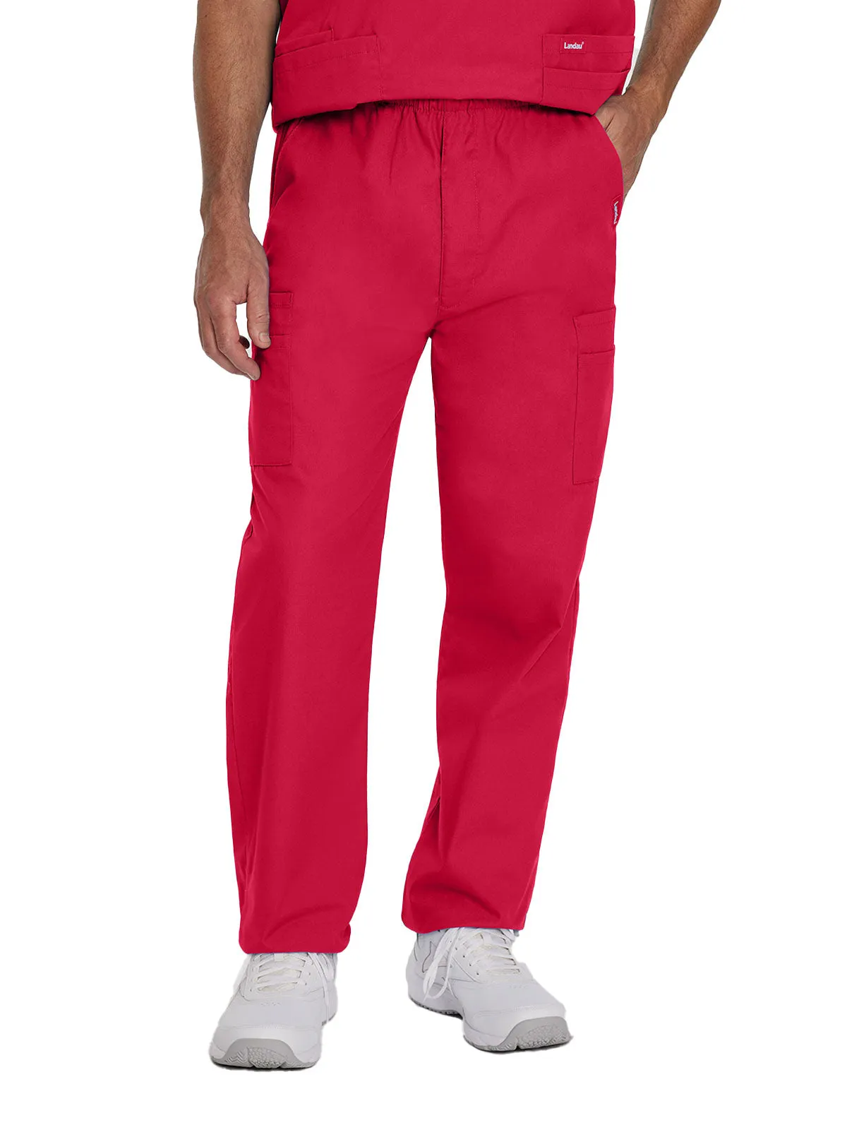 Essentials - Men's Straight-Leg Cargo Scrub Pants