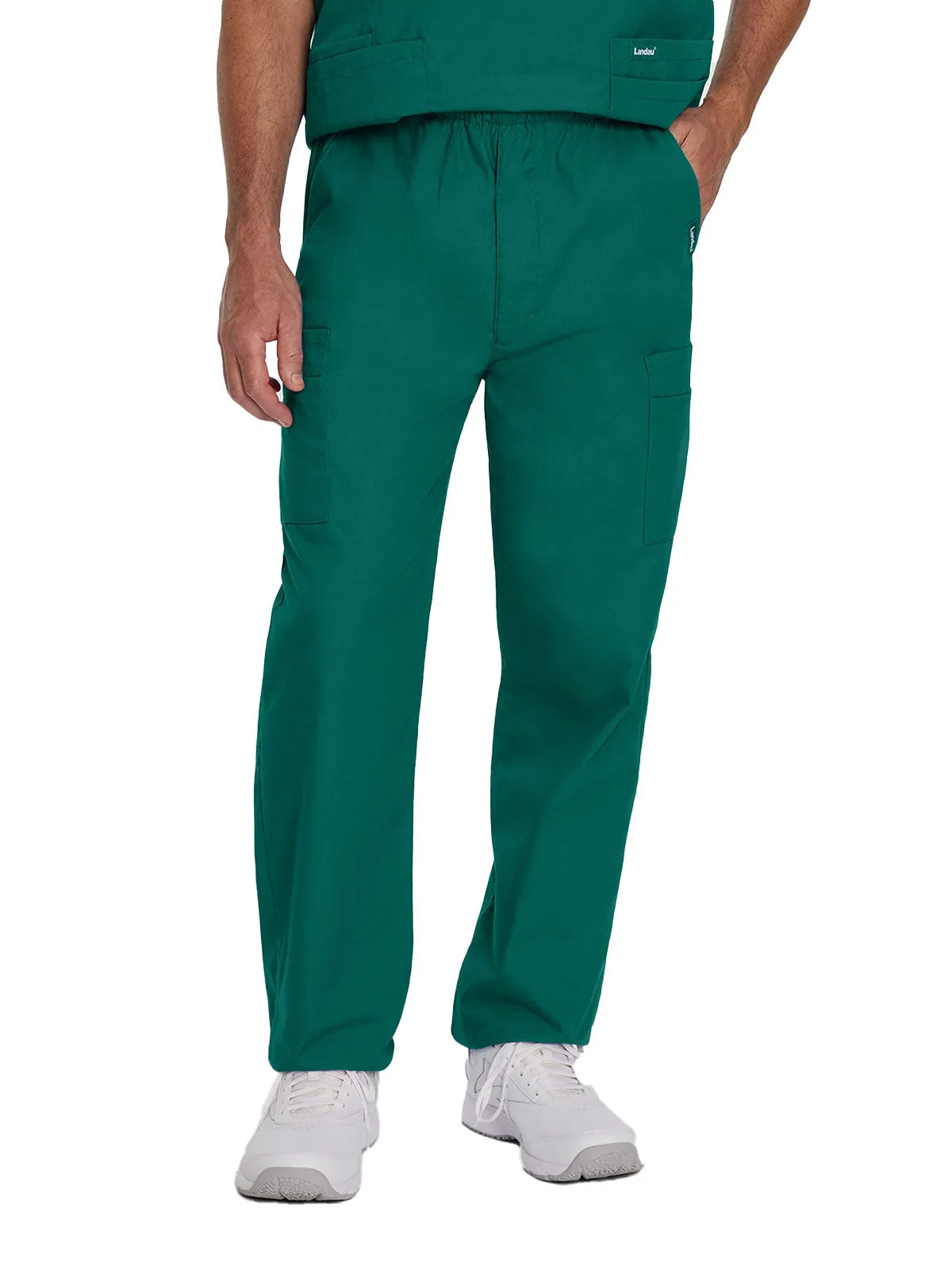 Essentials - Men's Straight-Leg Cargo Scrub Pants