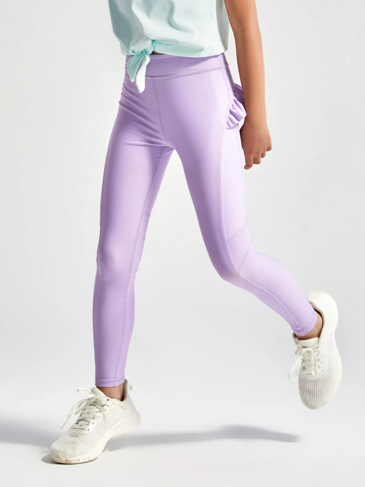 HEAVENLY Girls Leggings Mesh With Ruffle