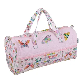 Hobby Gift: Knitting Bag: Embroidered: Bugs & Butterflies: Item size: (d/w/h) 16 x 43 x 19cm.