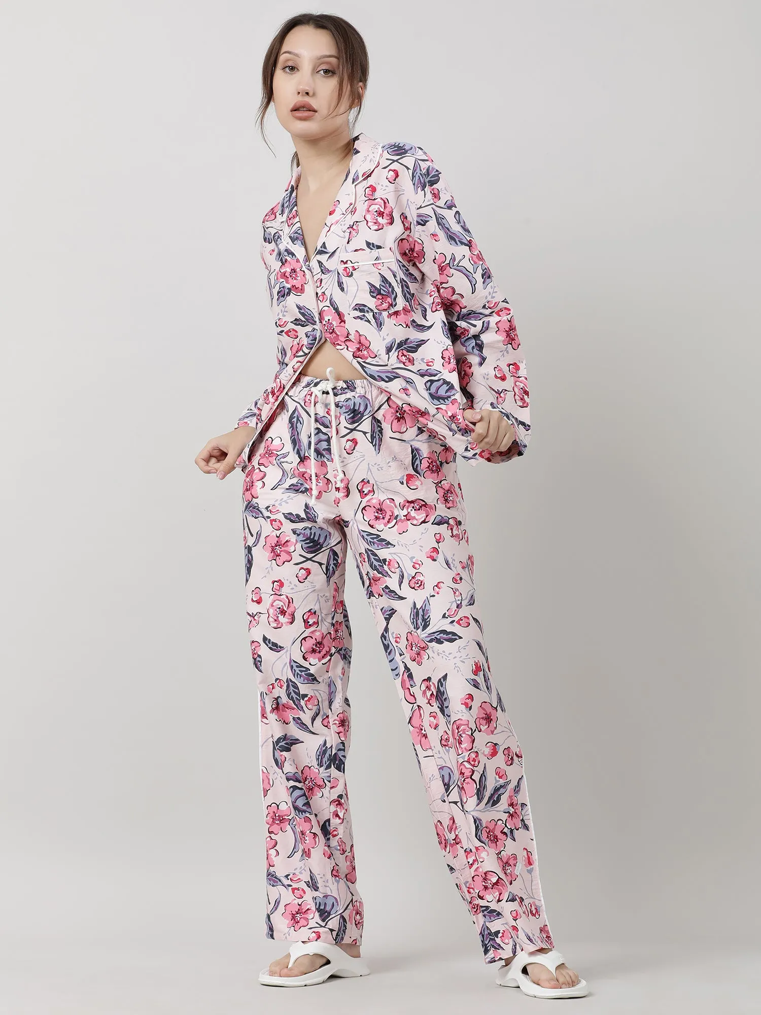 Women Floral Sleepwear Pants